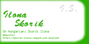 ilona skorik business card